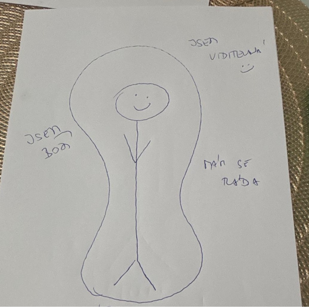 automatická kresba-z léčení malé holčičky a ladění rodiny